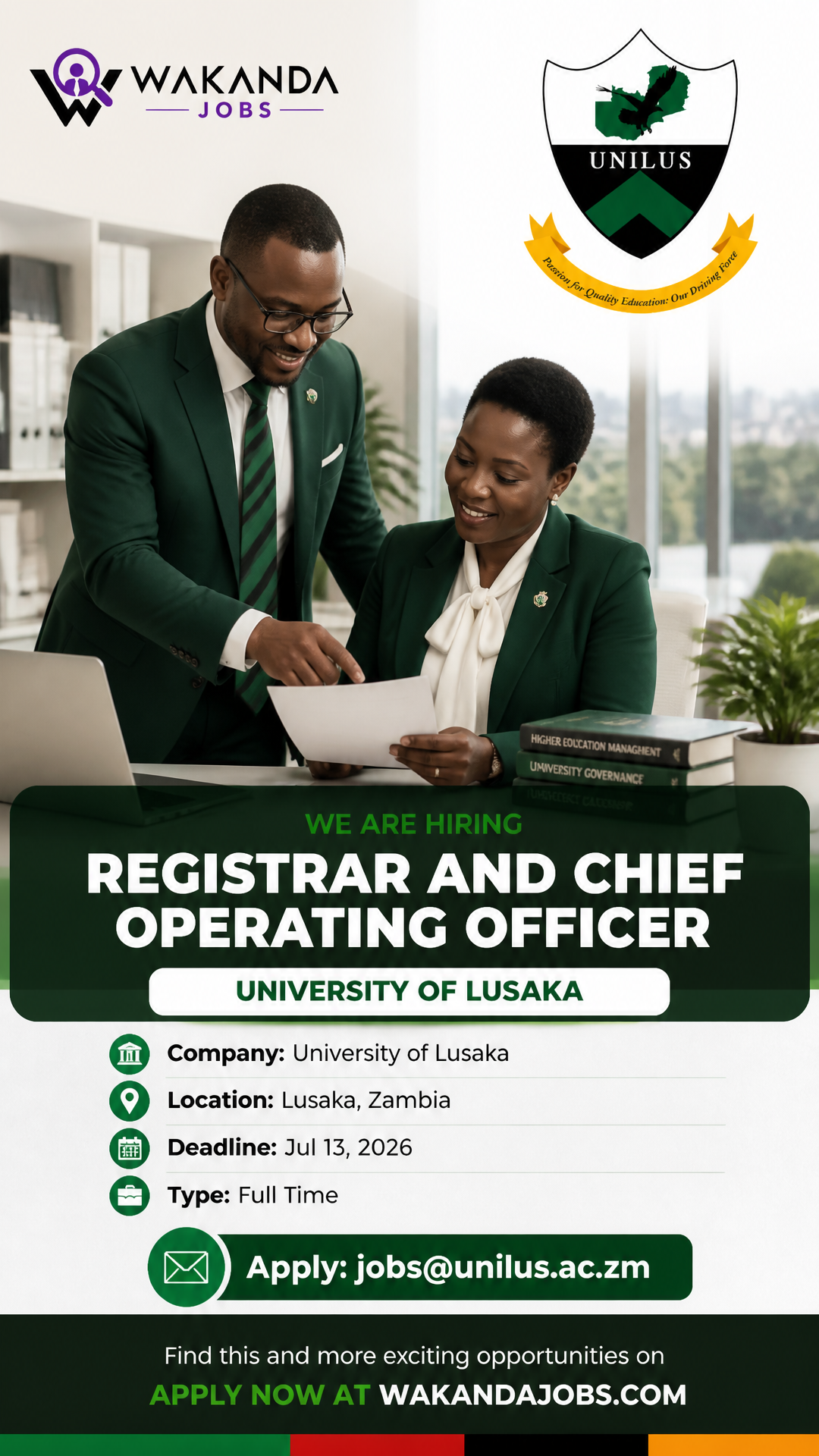 REGISTRAR AND CHIEF OPERATING OFFICER