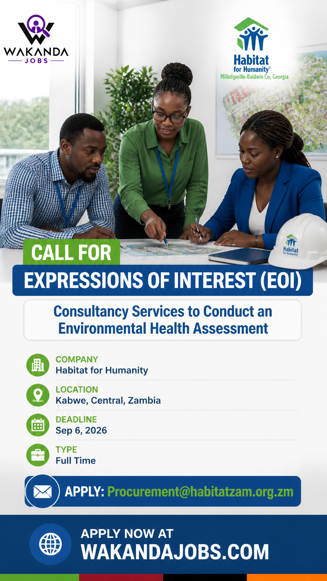 Call for Expressions of Interest (EOI): Consultancy Services to Conduct an Environmental Health Assessment